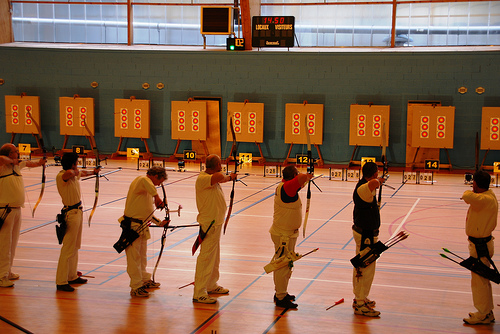 archers tir en salle